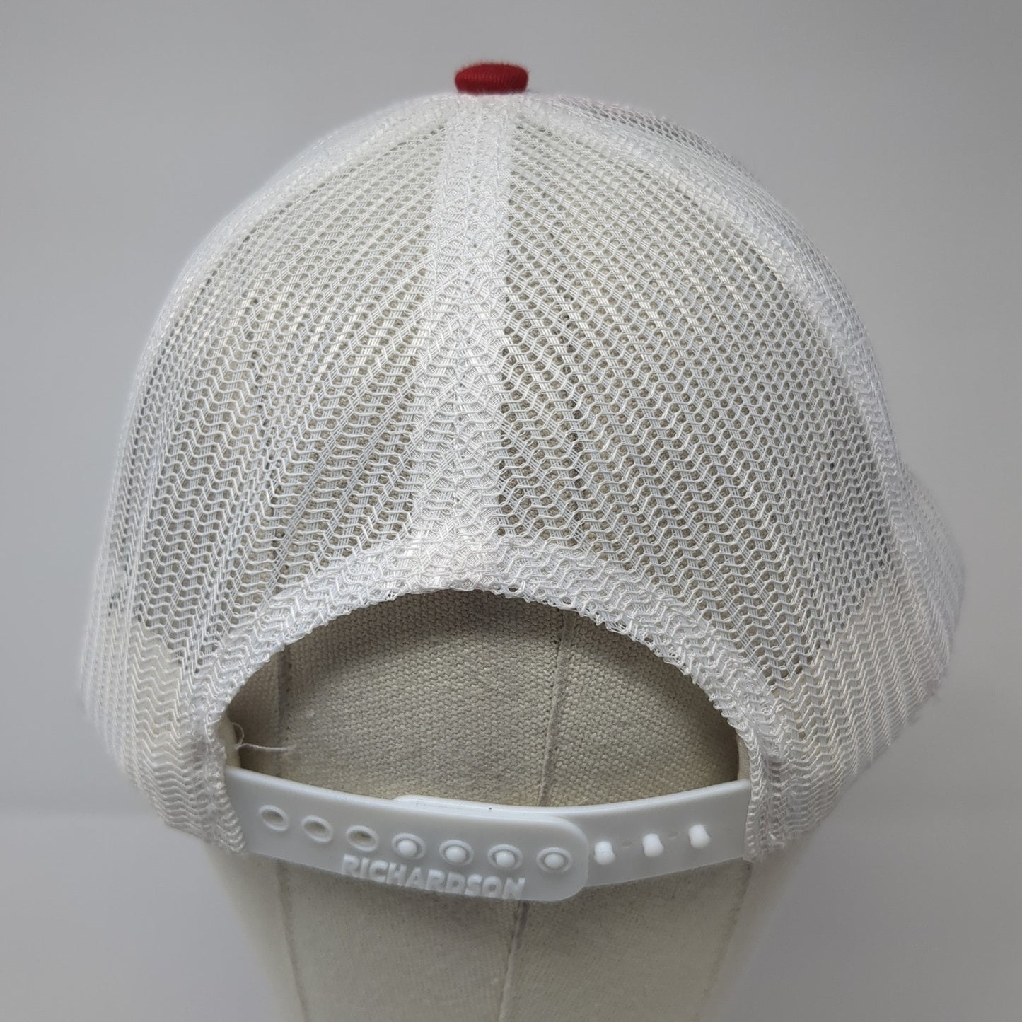 Richardson Snapback Trucker Hat Red One Size Adjustable Mesh Back Blank