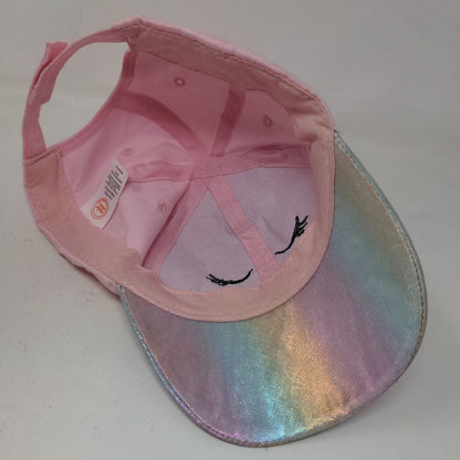 Wonder Nation Girl's Strapback Hat Pink Size OS Unicorn Horn Ears Logo