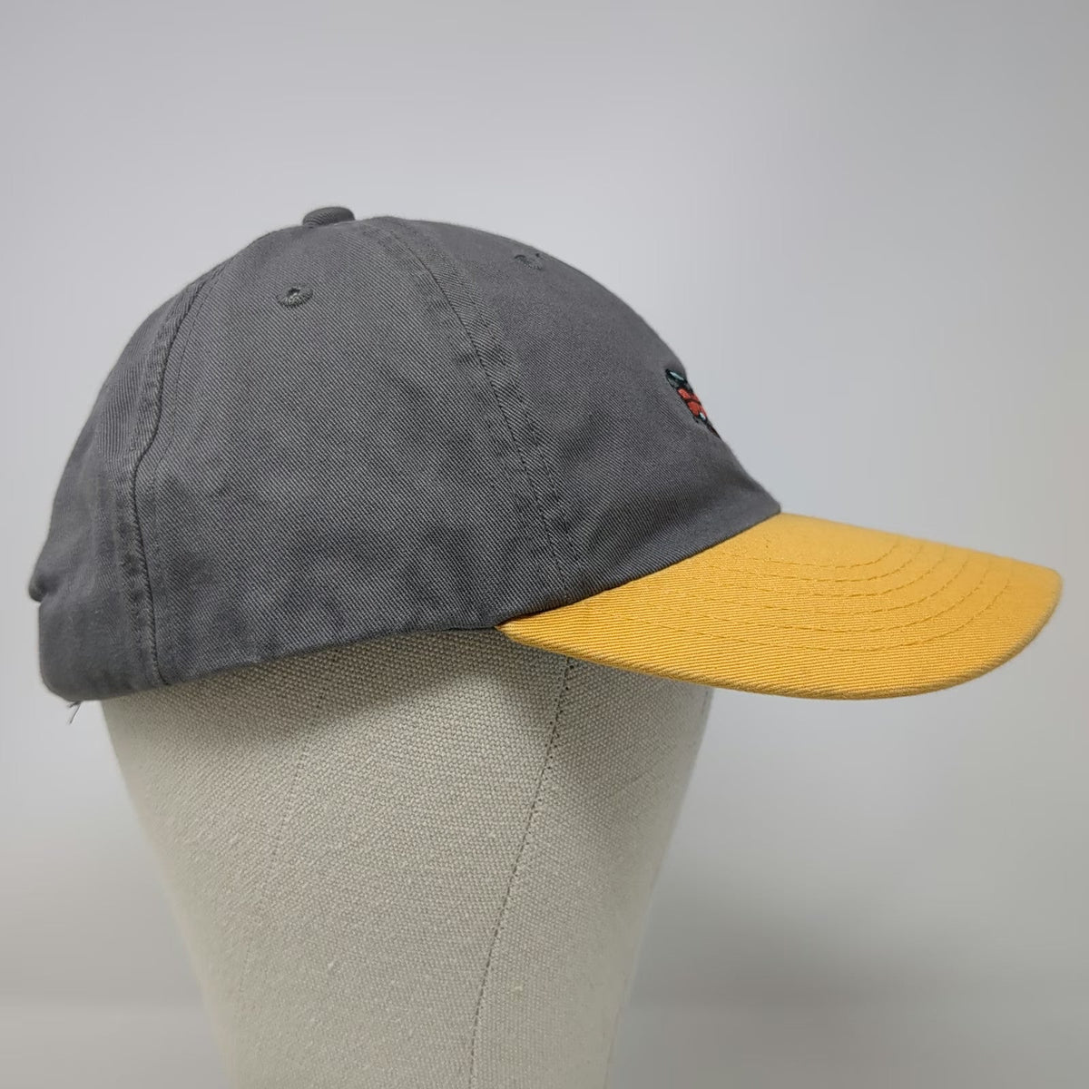 CSL Plasma Baseball Cap Gray Yellow OSFM Airplane Banner Underbill Buckle Hat