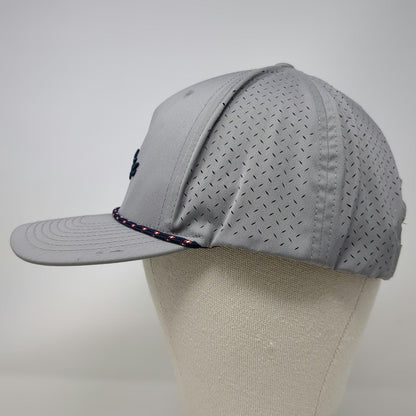 Vortex Trucker Hat Gray One Size Perforated Laser Cut Rope Detail Snapback