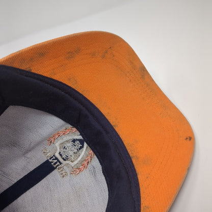 Senior Slideback Hat Blue One Size Adjustable Embroidered Vented Holes 6 Panel