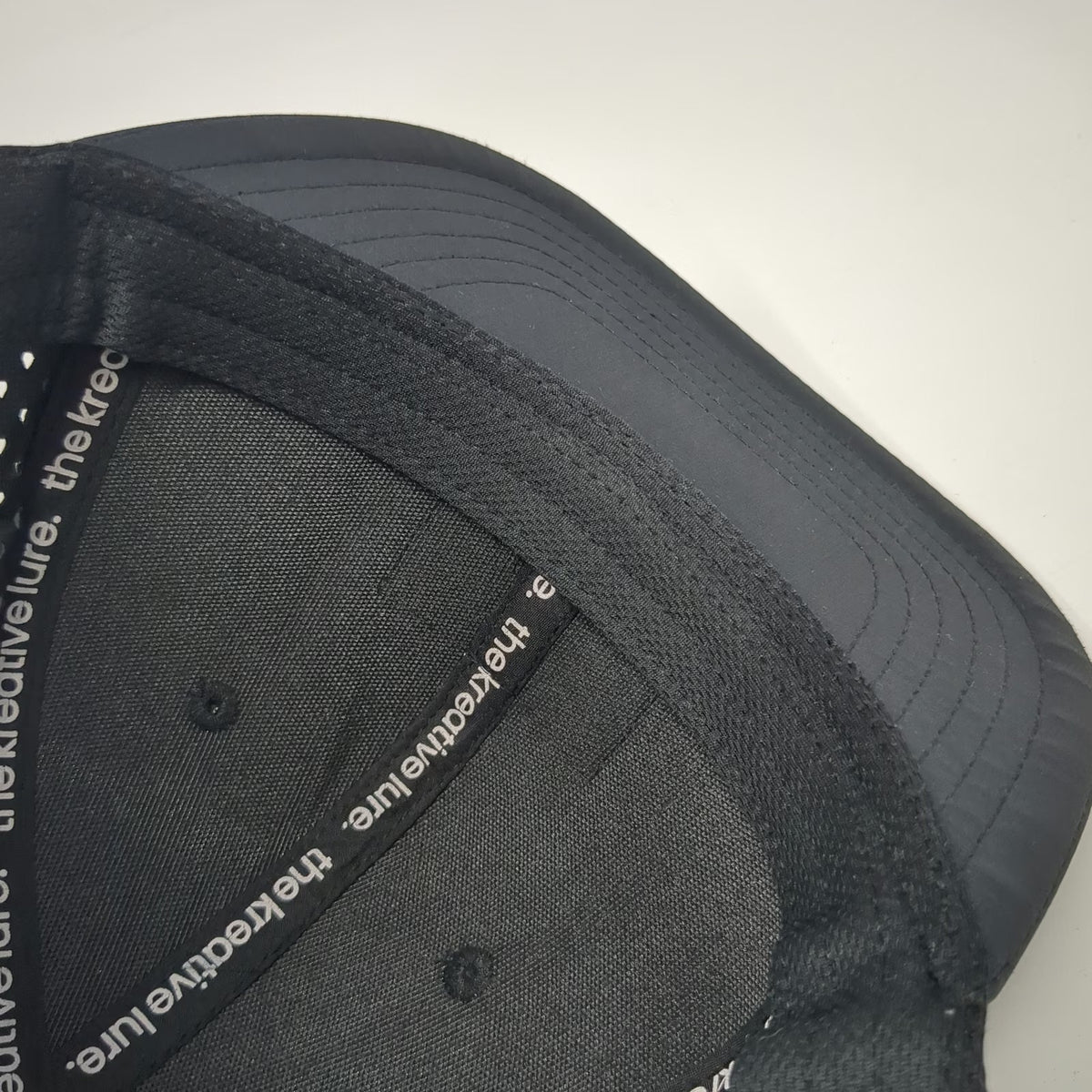 Jackalope Trucker Hat Black One Size Laser Perforated Mesh Snapback Rubber Patch