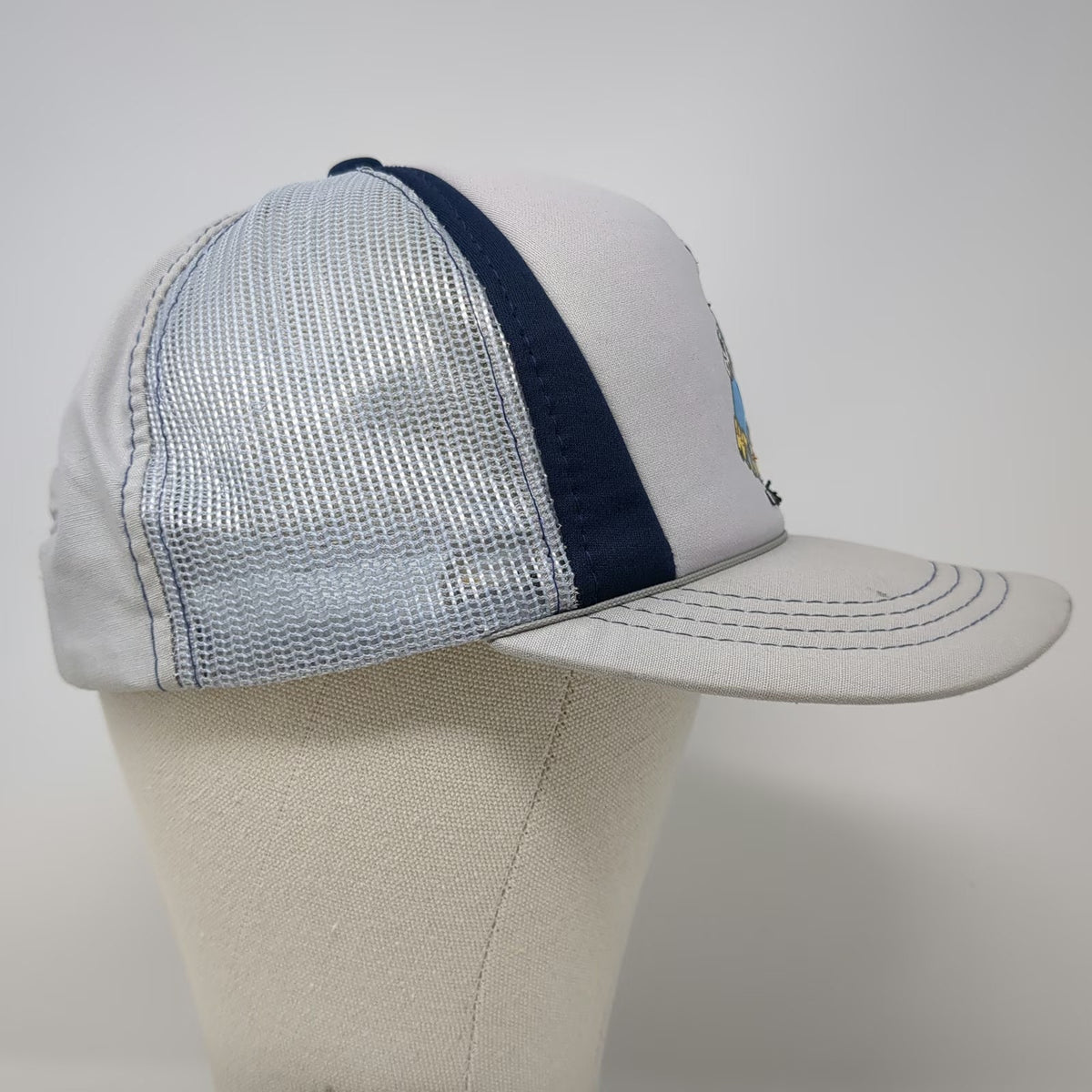 Young An 5 Panel Gray One Size WT Fugarwe Lodge Mesh Back Trucker Snapback Hat