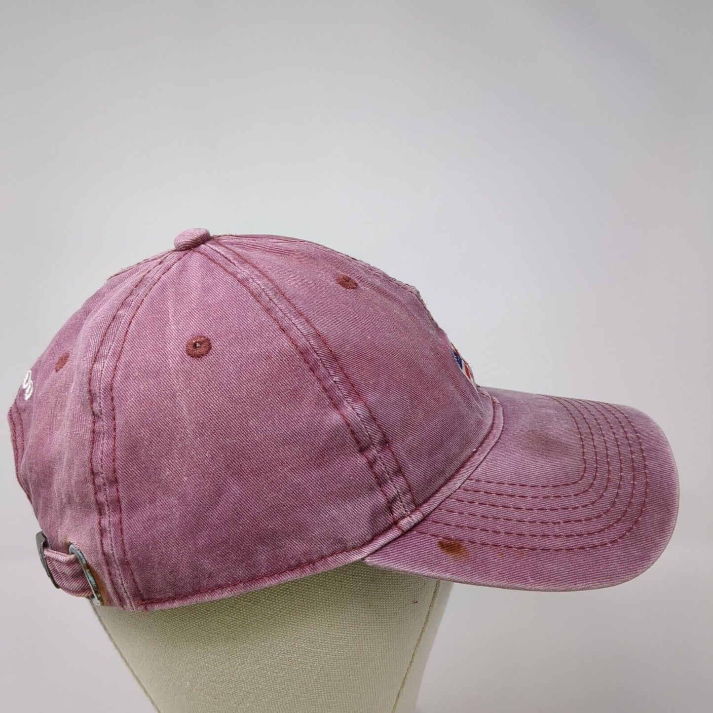 Cape COD Massachusetts Slideback Hat Red OS Adjustable Embroidered Patriotic