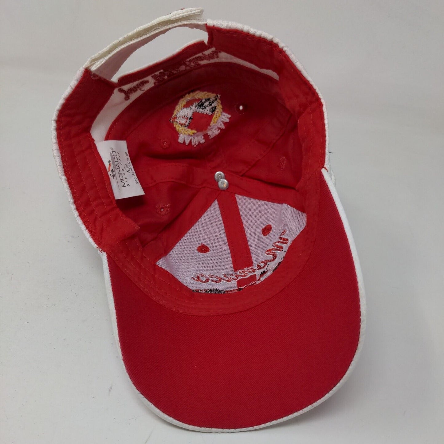 Monaco Grand Prix Boy's Strapback Hat Red White 50 Junior World Champion Logo