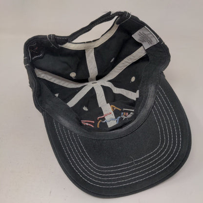 Greg Norman Strapback Hat Black OSFA Adjustable Embroidered 6 Panel