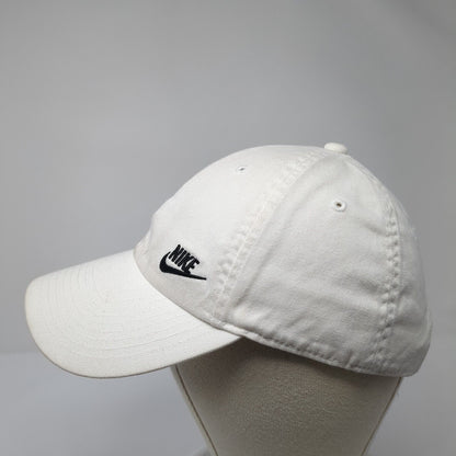 Nike Slideback Hat White One Size Adjustable Embroidered Swoosh Heritage86