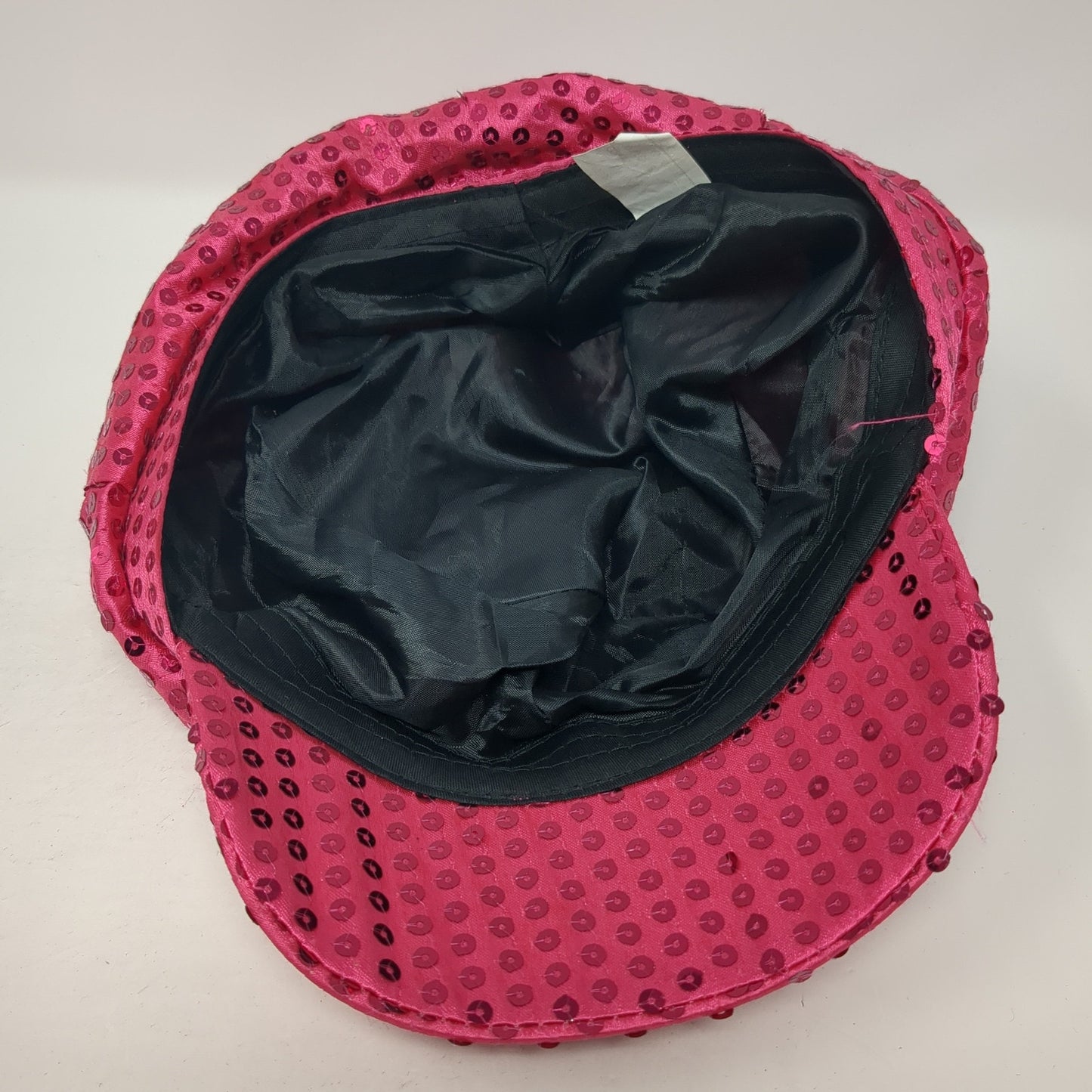 Unbranded Army Cap Pink One Size Lightweight Glitter Sequins Blank Polyester