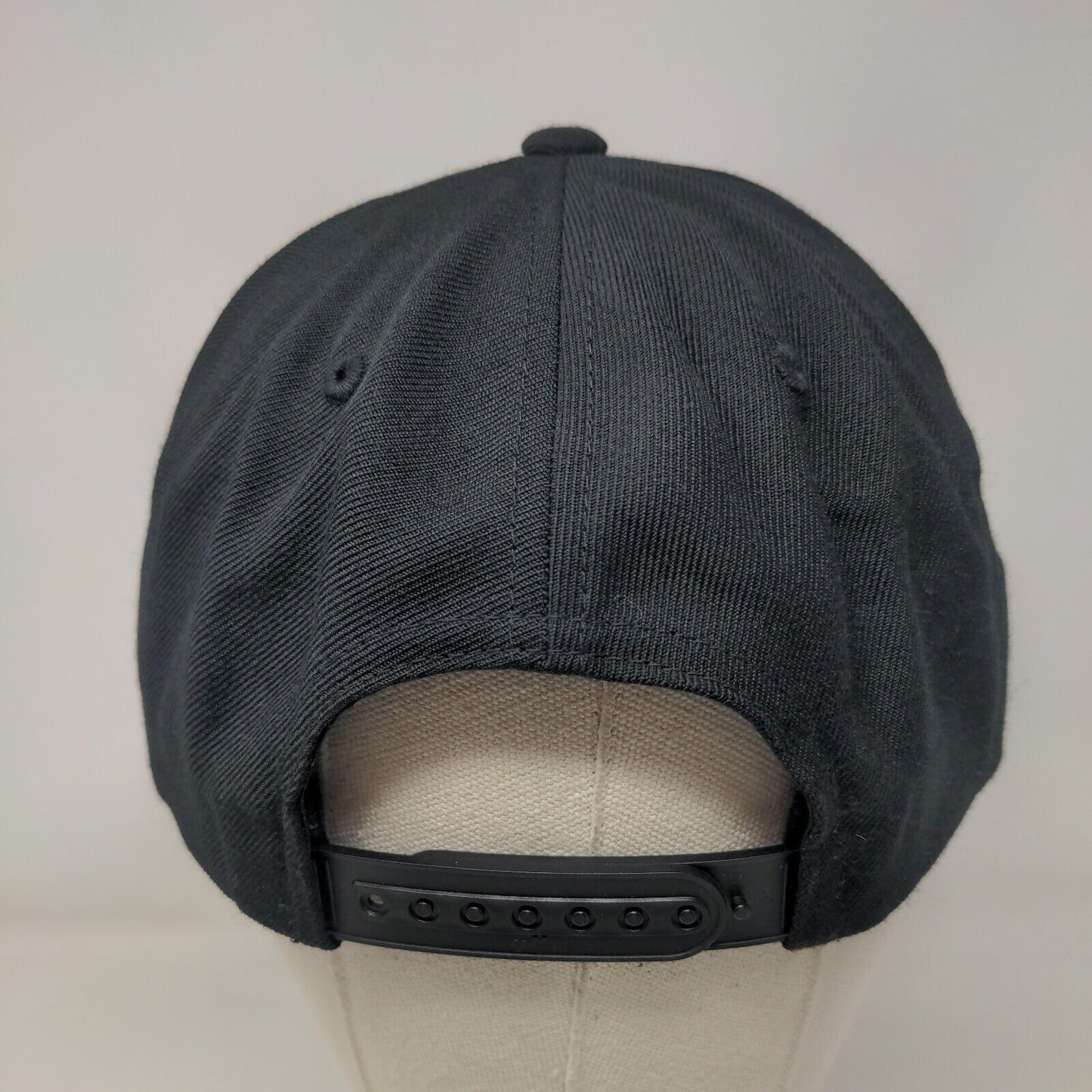 American Flag Tennis Racket Snapback Hat Black One Size Embroidered