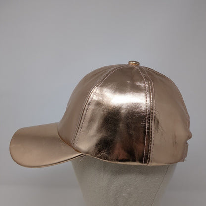 Unbranded Strapback Hat Pink One Size Adjustable Metallic 6 Panel Blank