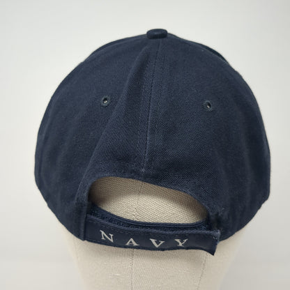 Navy Spell Out Strapback Hat Blue One Size Adjustable Embroidered Rothco