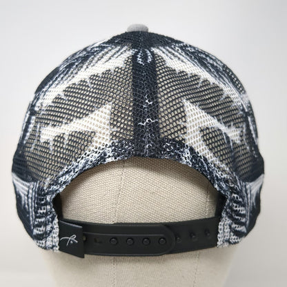 Grace Folly Trucker Hat Gray Black Pink One Size Tropical Palm Tree Heart Mesh