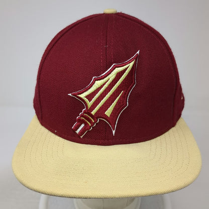 New Era Florida State Seminoles NCAA Red Snapback Hat One Size 9FIFTY Flat Brim