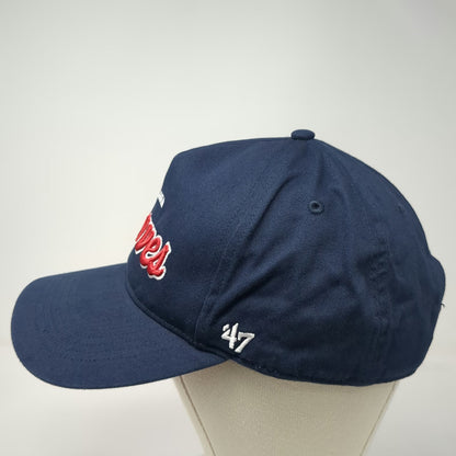 '47 Atlanta Braves MLB 5 Panel Blue Red One Size Snapback Hat Cotton Underbrim
