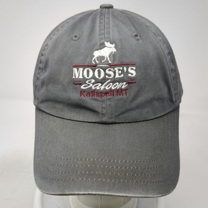 Imperial Baseball Cap Gray One Size Slideback Moose's Saloon Kalispell MT Hat