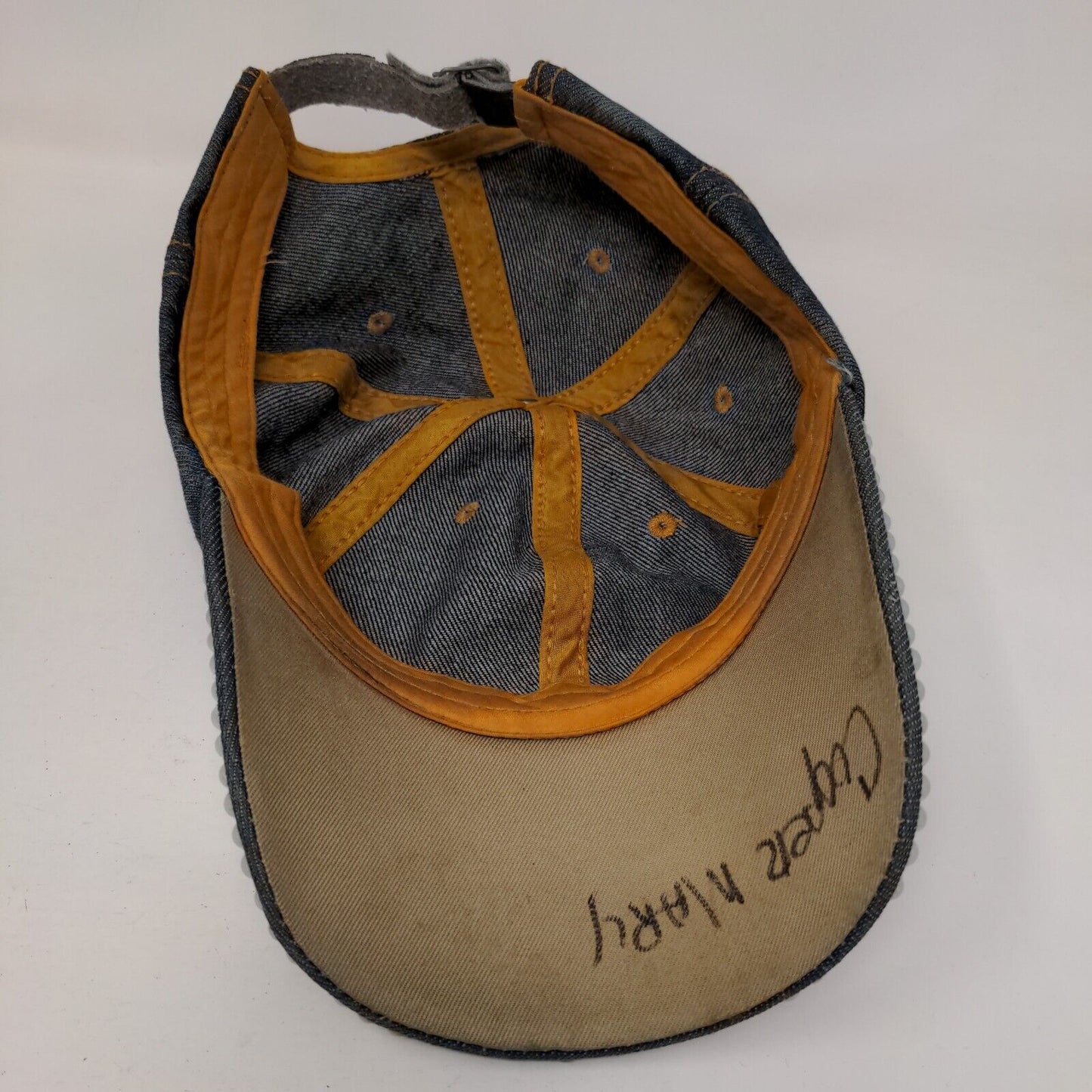 Unbranded Slideback Denim Hat Blue OSFM Studded Adjustable 6 Panel