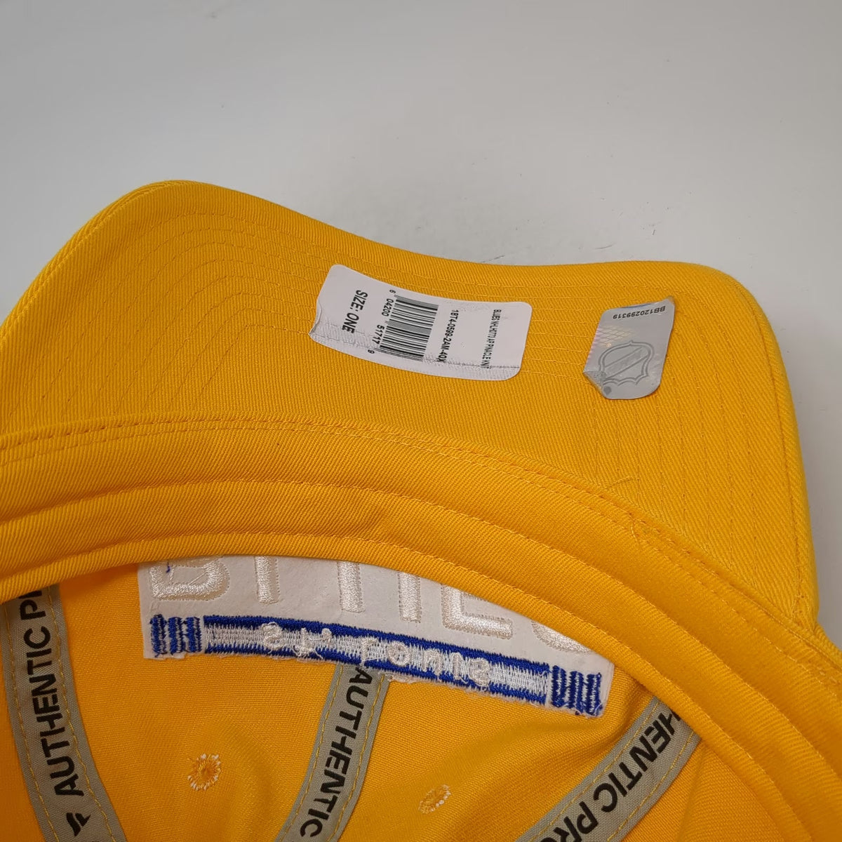 St Louis Blues NHL Fanatics Yellow Cap OSFM Adjustable Pro Logo Hat Blue White