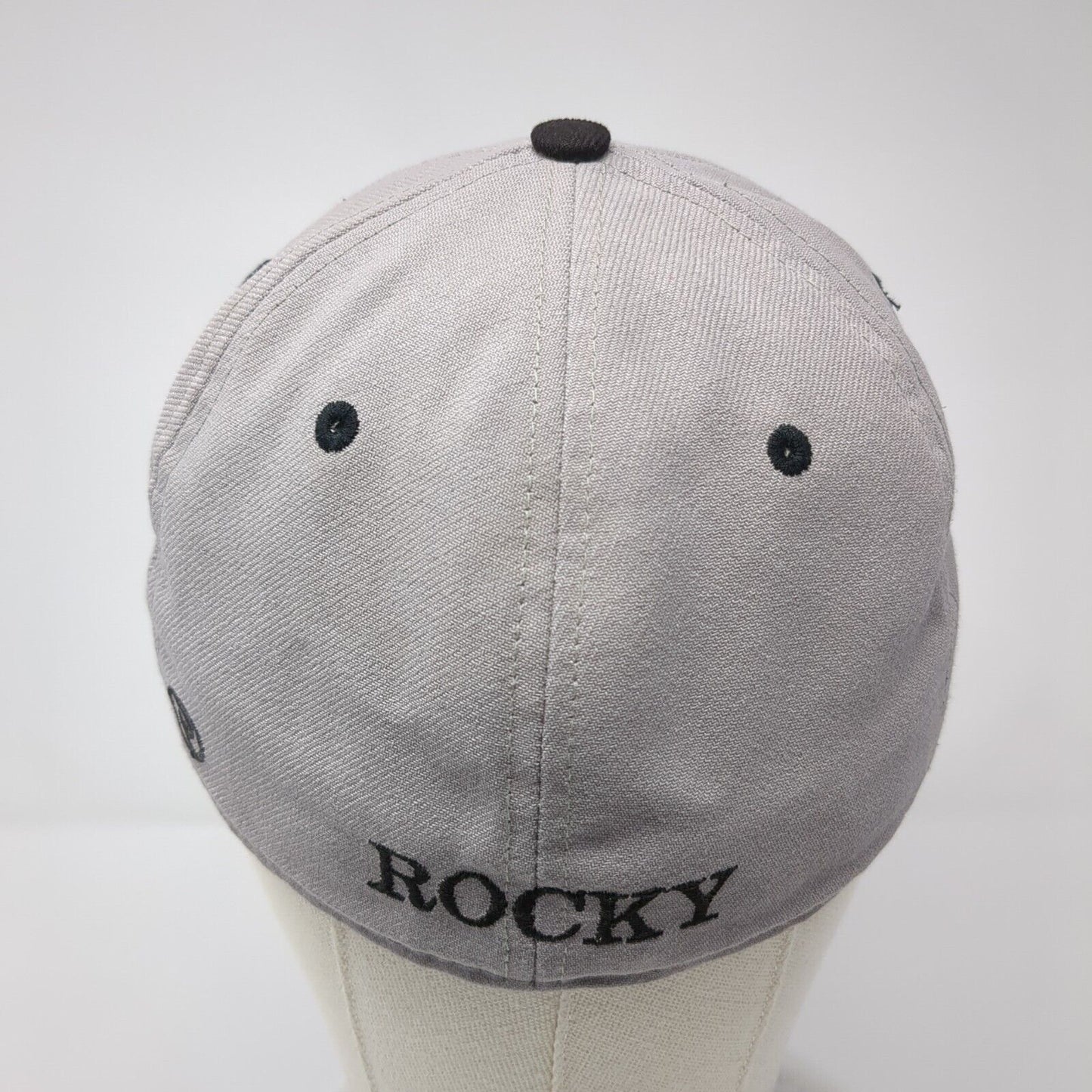 Rocky Fitted Hat Gray 7 1/4 Embroidered Vented Holes 6 Panel Surge Richardson