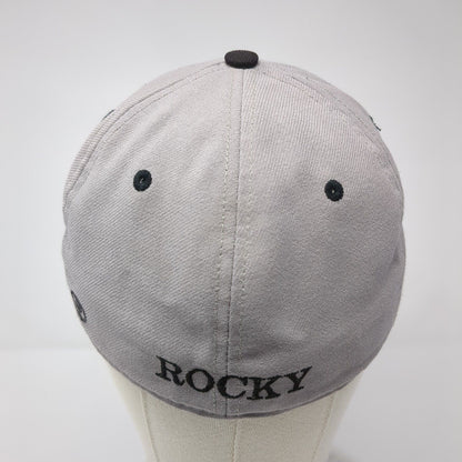 Rocky Fitted Hat Gray 7 1/4 Embroidered Vented Holes 6 Panel Surge Richardson