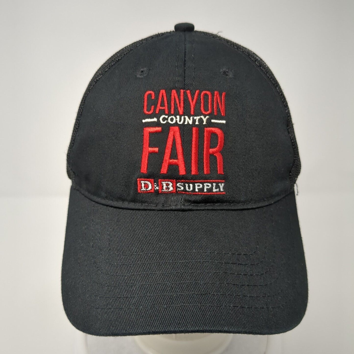 Canyon County Fair D&B Supply Trucker Hat Black One Size Mesh Back