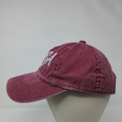 Paga Slideback Hat Red OSFA Adjustable Embroidered Solid 6 Panel