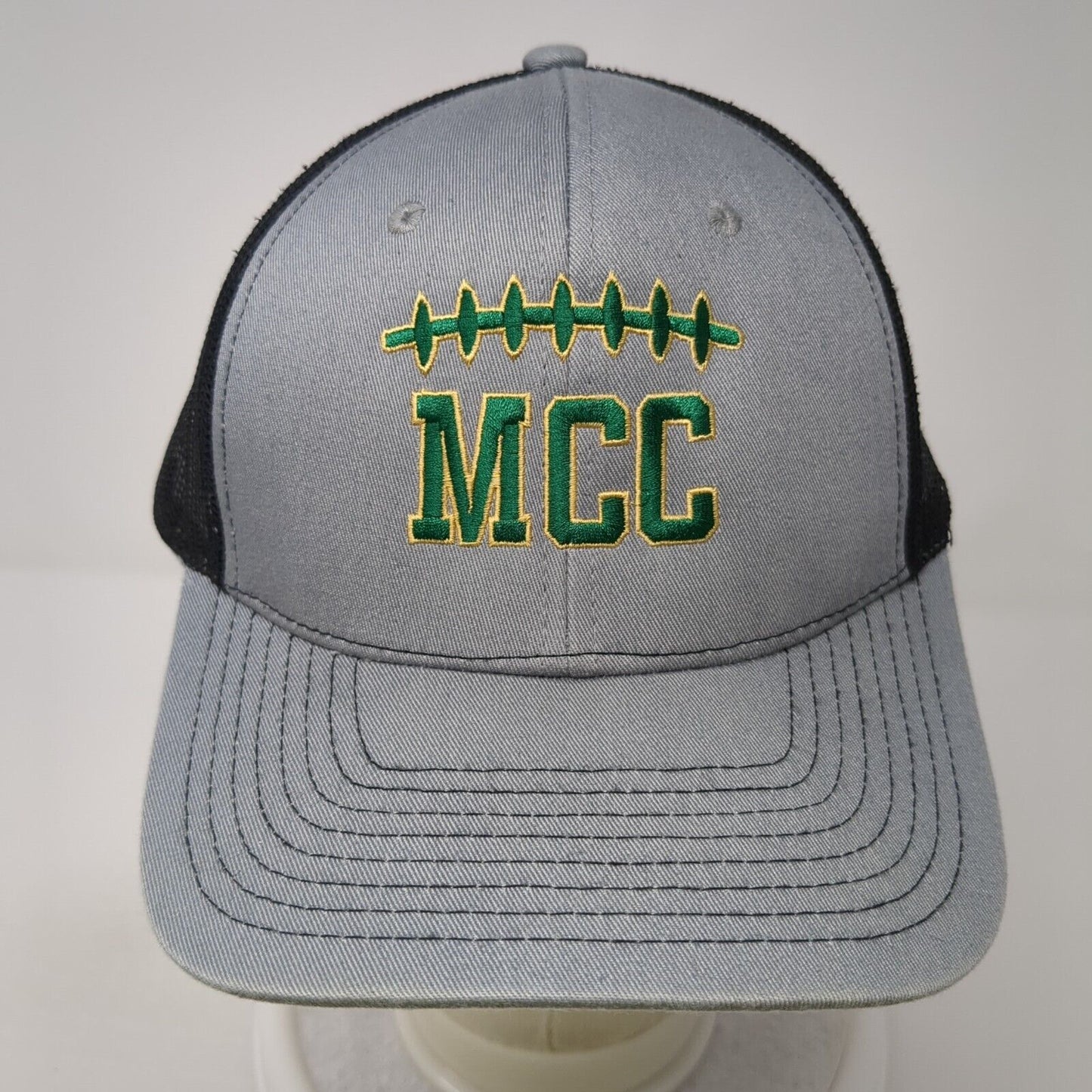 MCC Snapback Trucker Hat Gray One Size Mesh Back Embroidered NV Caps