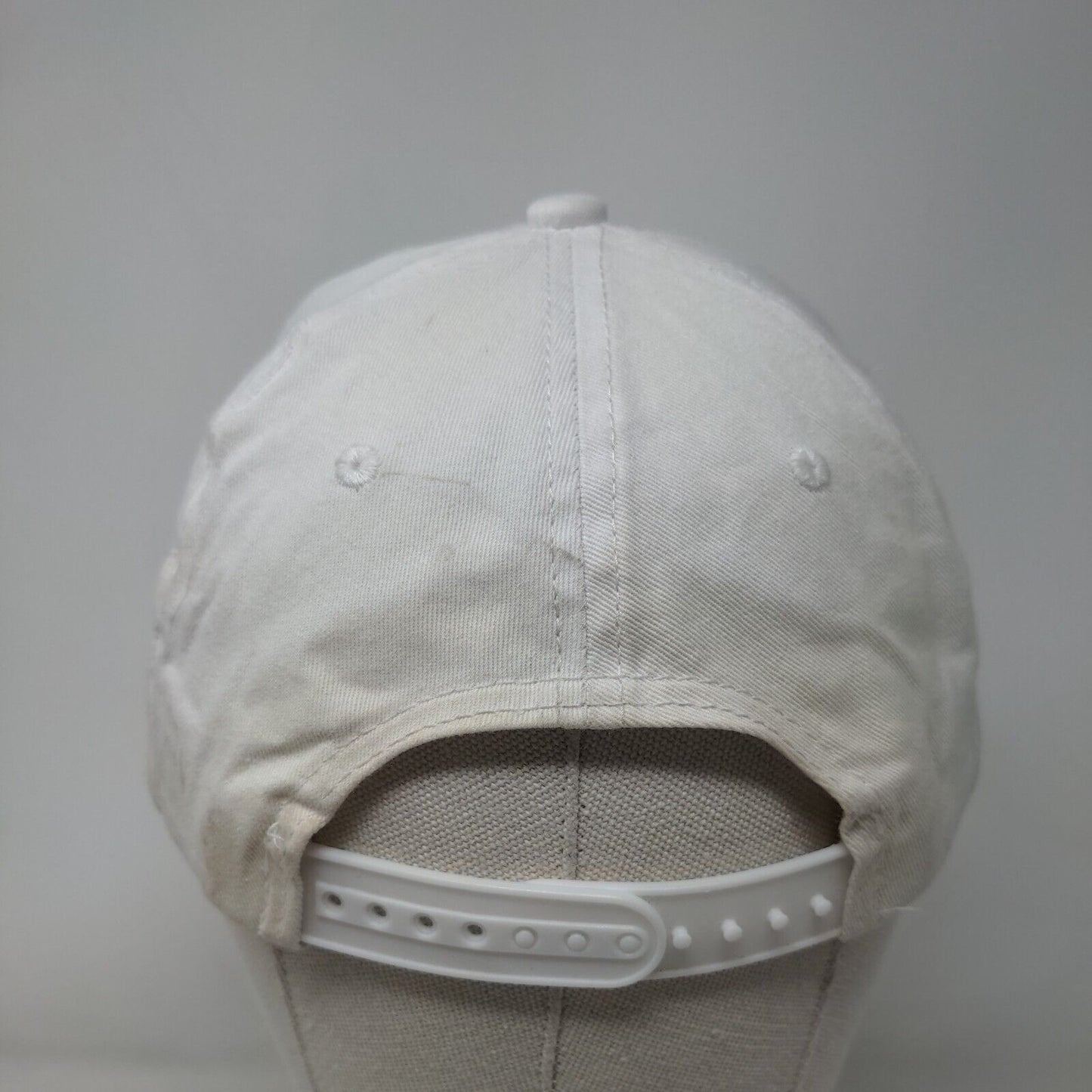 Bass Pro Shops Snapback Hat White OSFM Embroidered Gone Fishing