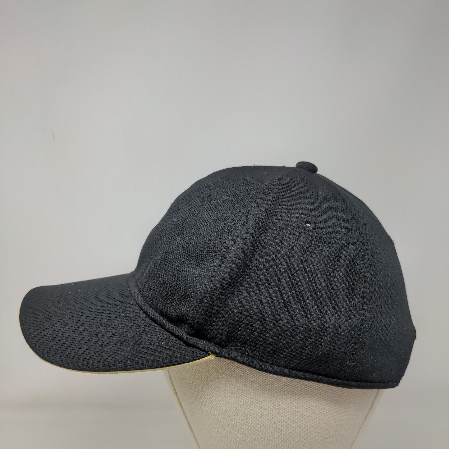 Athletic Works Snapback Hat Black One Size Adjustable Solid Blank