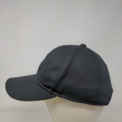 Athletic Works Snapback Hat Black One Size Adjustable Solid Blank