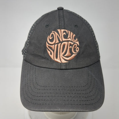 O'Neill Surf Co Slideback Trucker Hat Gray One Size Mesh Back 6 Panel