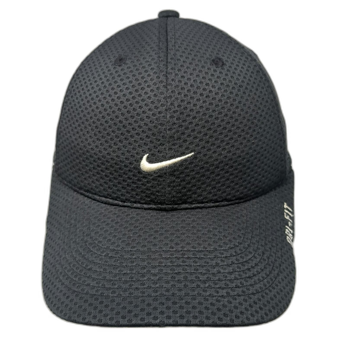 Nike Baseball Cap Black One Size Dri-FIT Mesh Tailwind Strapback Running Hat