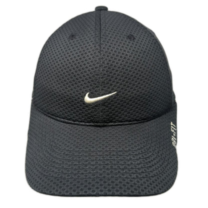Nike Baseball Cap Black One Size Dri-FIT Mesh Tailwind Strapback Running Hat