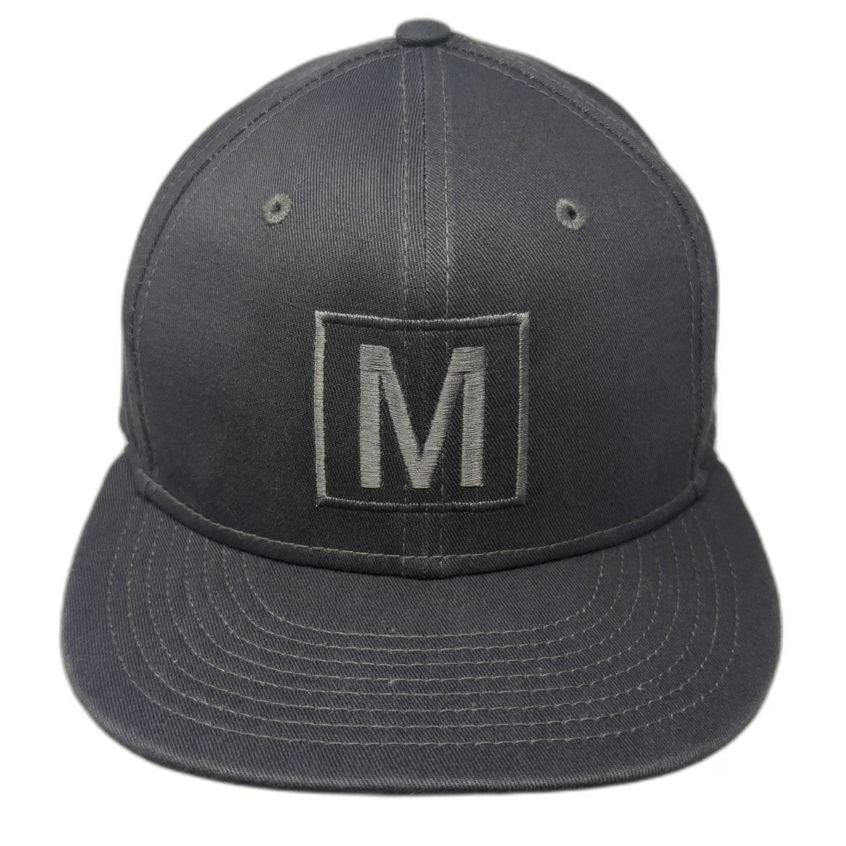 New Era Snapback Gray One Size Hat Method Studio M Logo 9FIFTY Cotton Flat Brim
