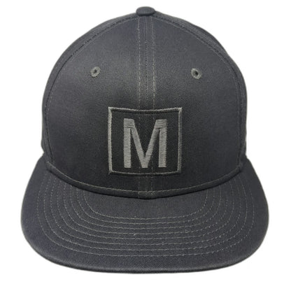 New Era Snapback Gray One Size Hat Method Studio M Logo 9FIFTY Cotton Flat Brim