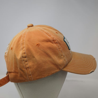 Ducks Unlimited Baseball Cap Orange One Size Slideback 1937 Duck Embroidery Hat