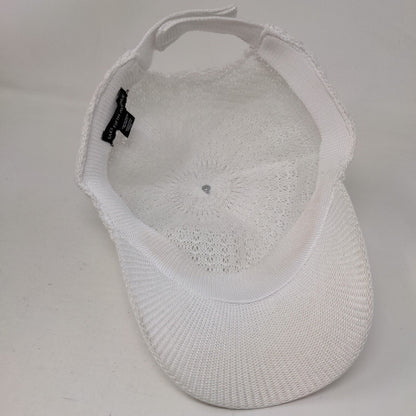 Saks Fifth Avenue Strapback Hat White One Size Crochet Adjustable Blank