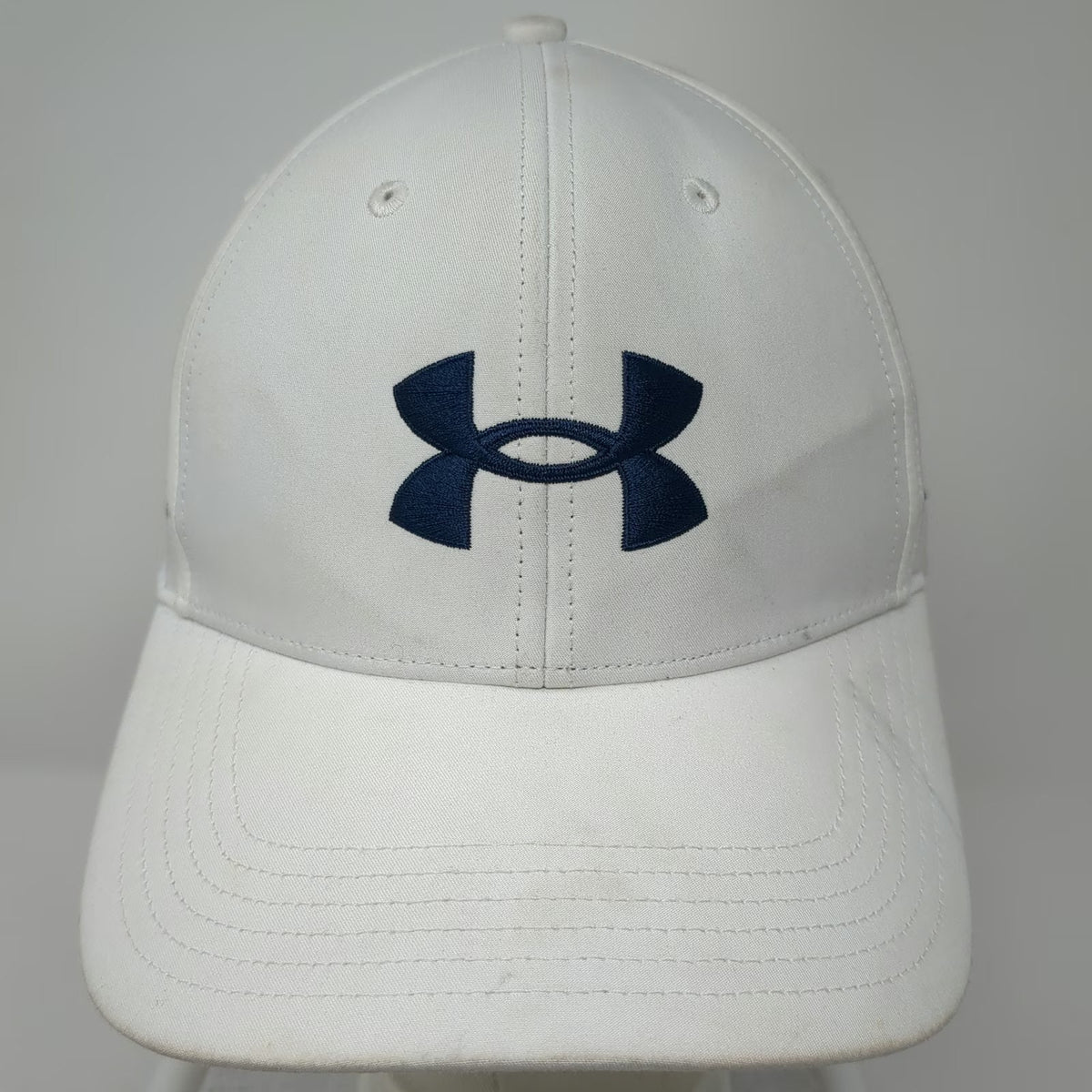 Under Armour Baseball Cap White One Size Strapback UA Golf Melia Polyester Hat