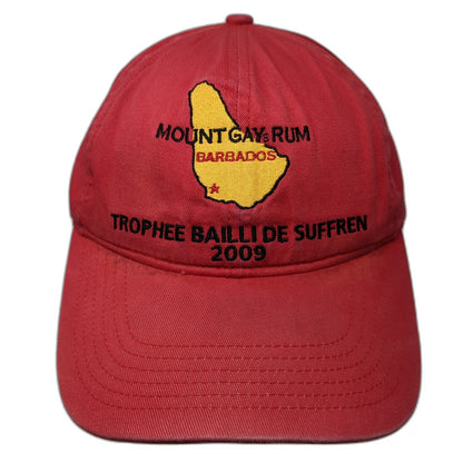 Mount Gay Rum Baseball Cap Red One Size Trophee Bailli de Suffren 2009 Green Hat