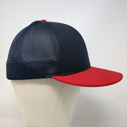 Richardson Baseball Cap Blue Red Size M PVSC United Soccer Mesh Performance Hat