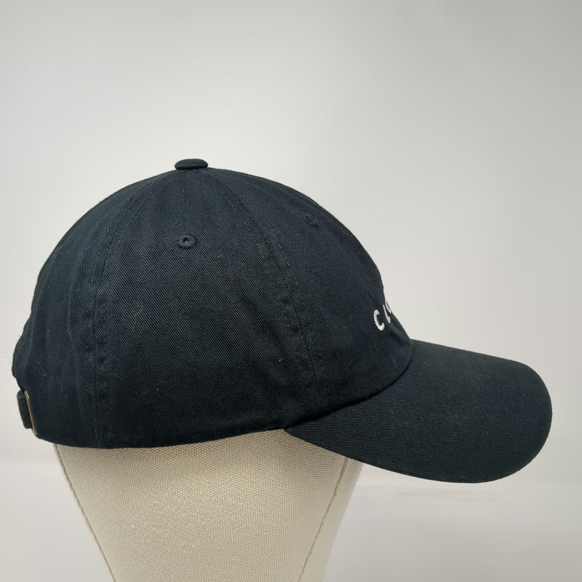 Yupoong Baseball Cap Black White One Size Slideback Clouds Embroidery Cotton Hat
