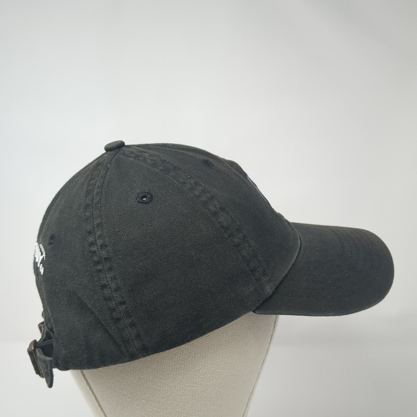 Ghost Boy Co. Slideback Hat Black One Size Adjustable Embroidered