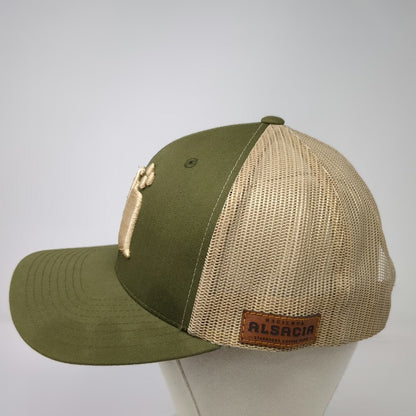 Yupoong Trucker Hat Green Beige One Size Hacienda Alsacia Starbucks Coffee Farm