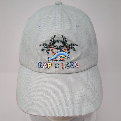 EXP x ICDC Dolphin Snapback Hat Green One Size Adjustable Corduroy