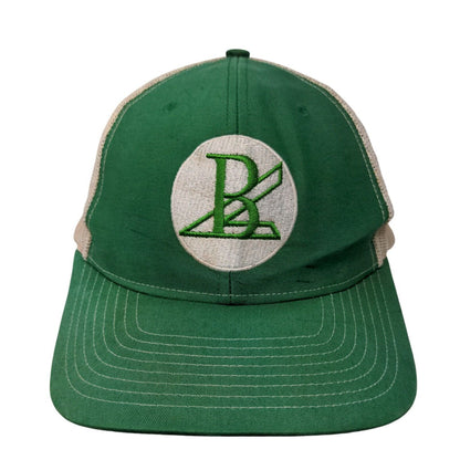Richardson Snapback Mesh Back Trucker Hat Green One Size Embroidered Logo