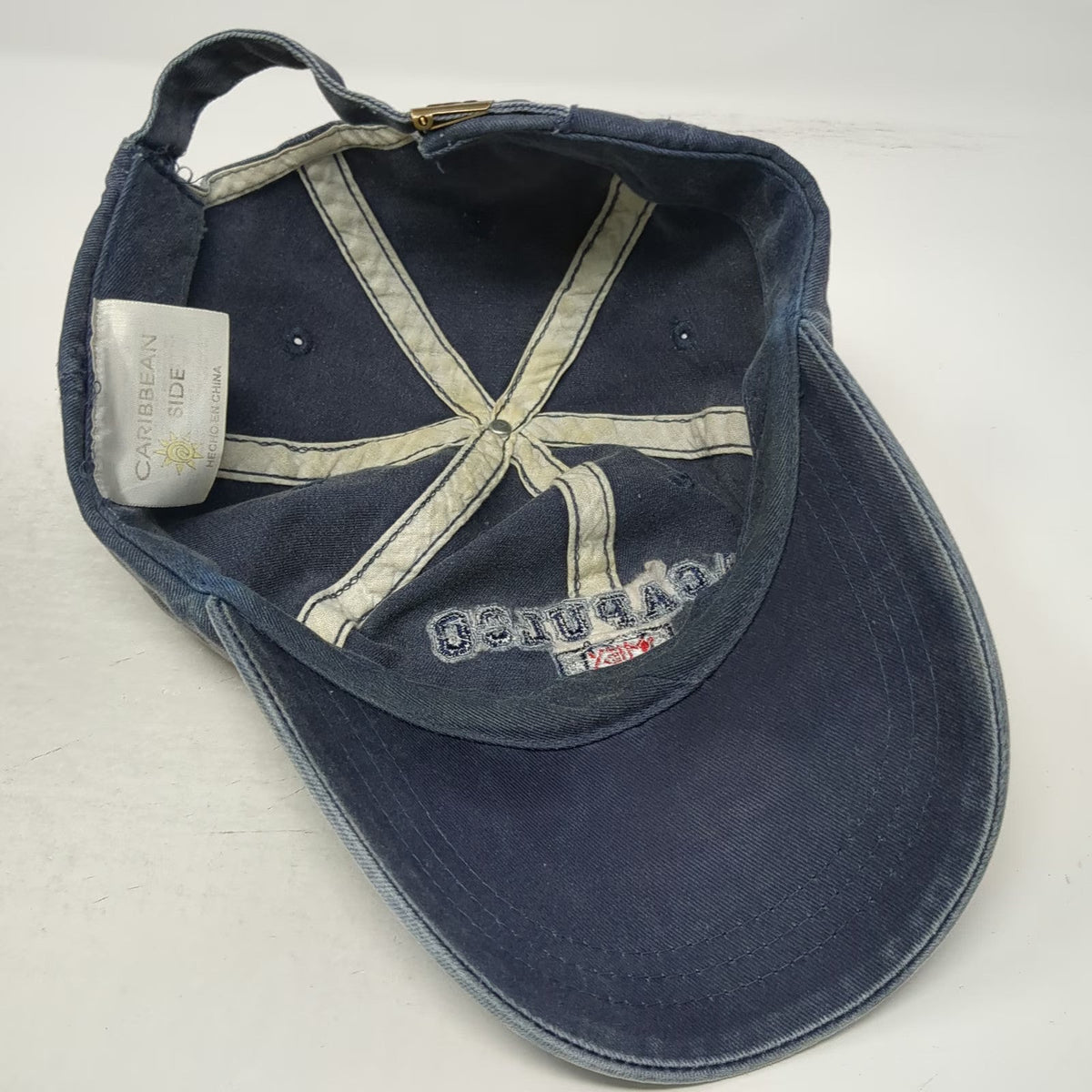 Caribbean Side Acapulco Mexico Blue Baseball Cap One Size Slideback Cotton Hat