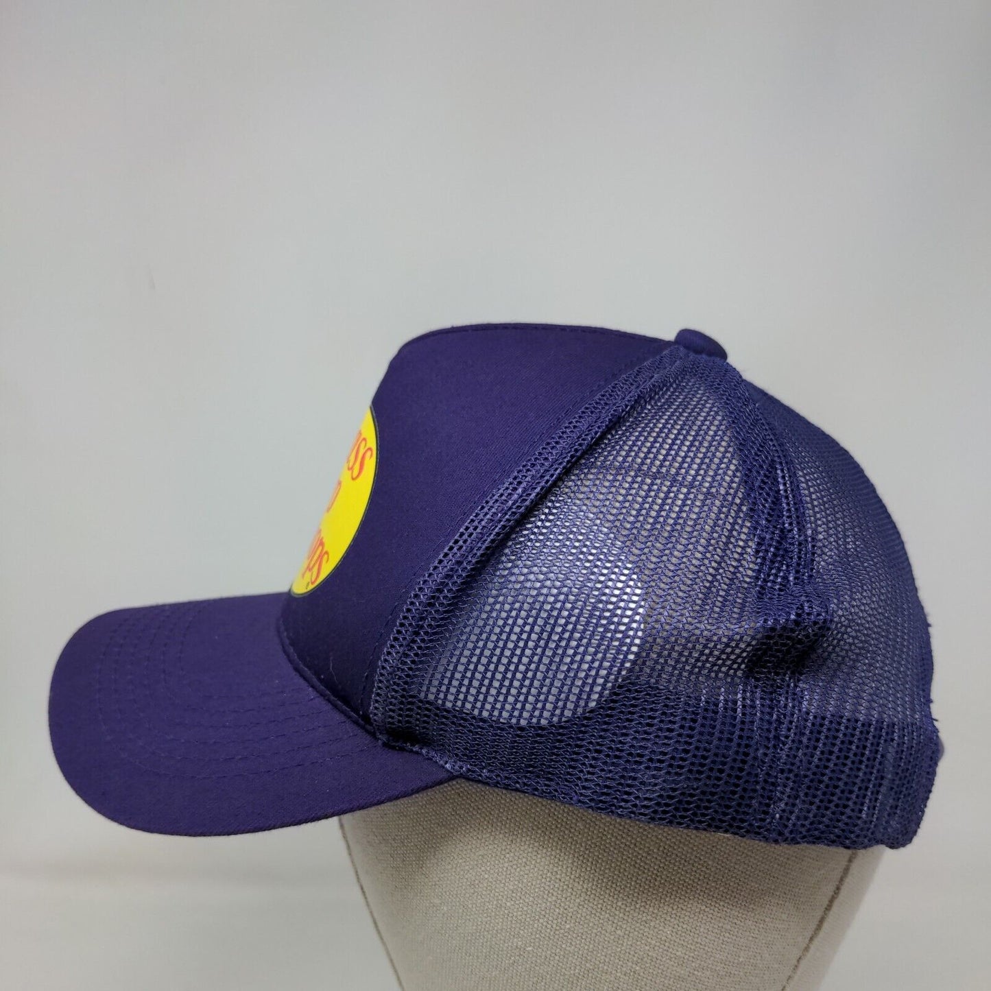 Bass Pro Shops Snapback Mesh Back Trucker Hat Purple OSFM Gone Fishing