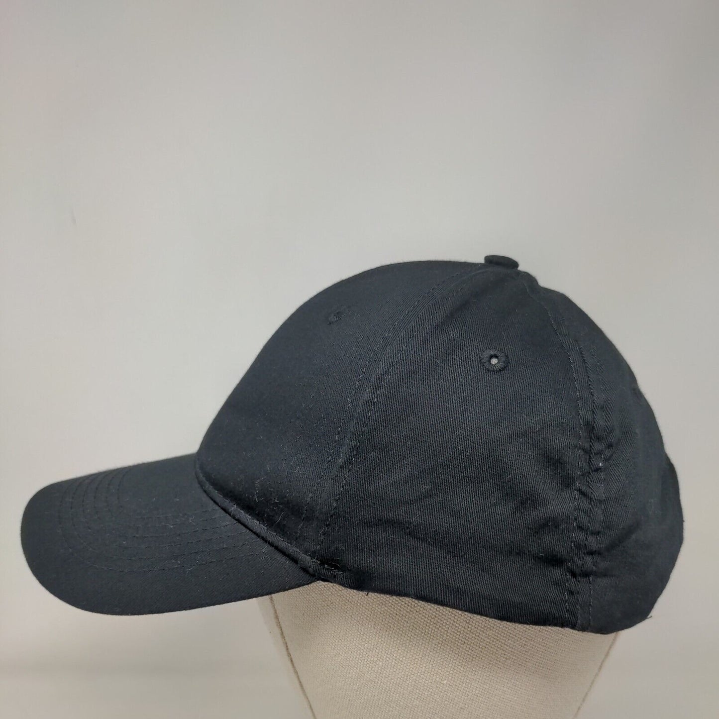Chipotle Strapback Hat Black OSFM Adjustable Embroidered 6 Panel Loomstate