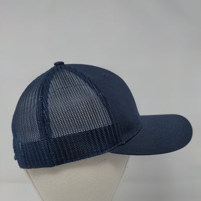 Richardson Snapback Mesh Back Trucker Hat Blue Small Patch Adjustable