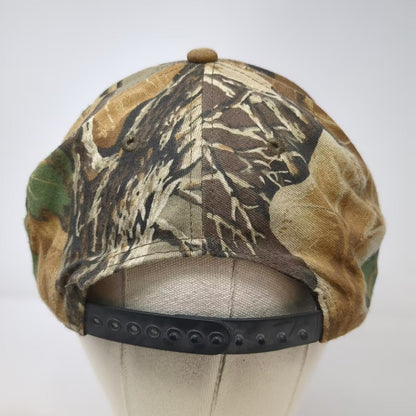 Mrs. Doe Pee's Brown Camo Snapback Hat OS Made in USA Embroidered Cap Vintage