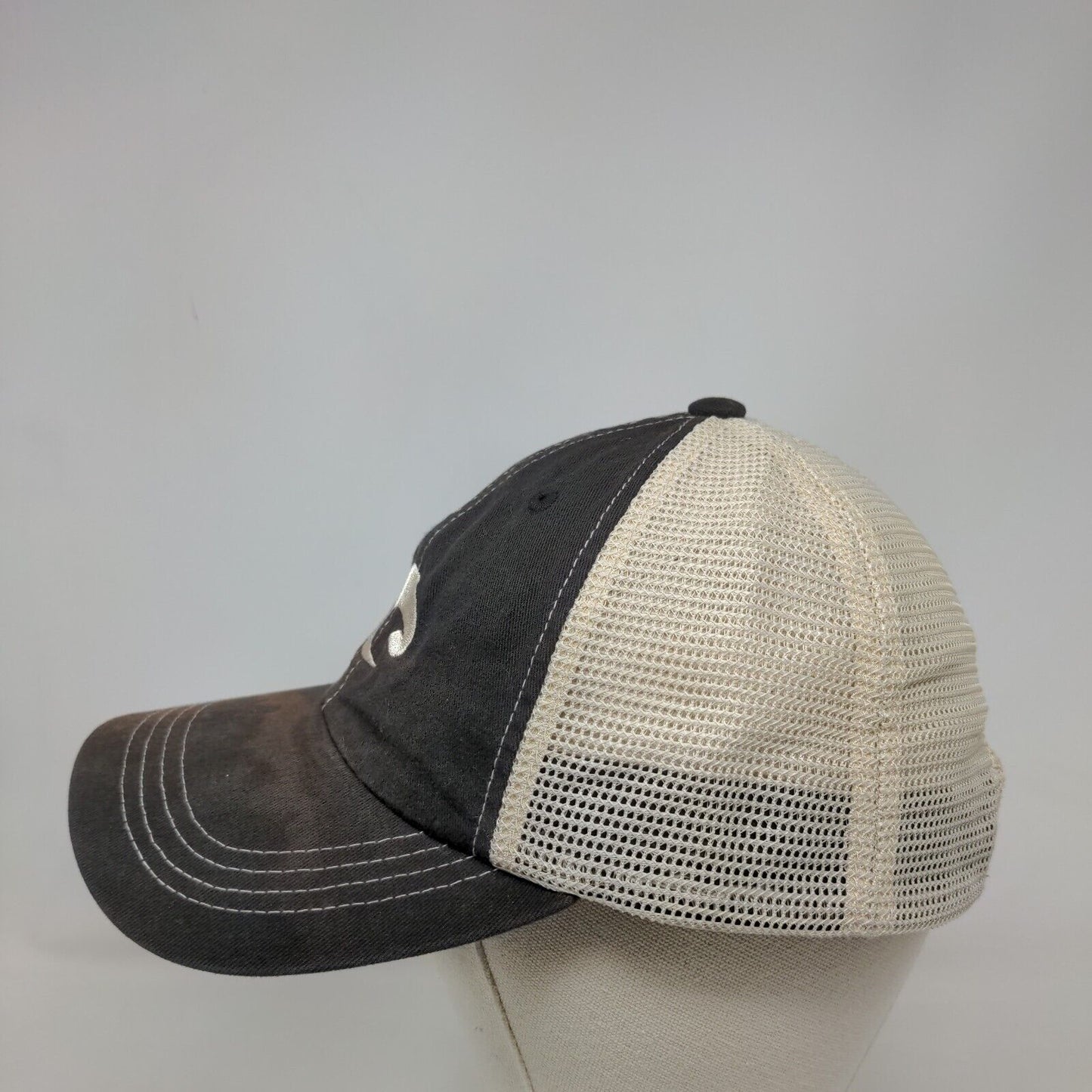 Costa Del Mar Strapback Mesh Back Trucker Hat Black One Size Embroidered